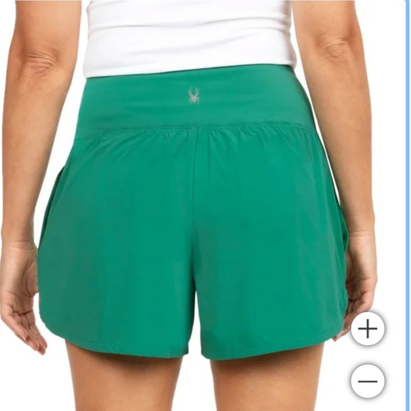 NWOT Spyder Women's Woven Short green active short XL - Picture 2 of 6